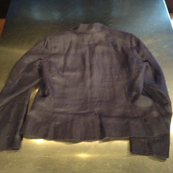 LRL Ralph Lauren 100% Linen Blazer Women’s 16 Dark Navy Blue 3 Button Lined - Picture 8 of 12